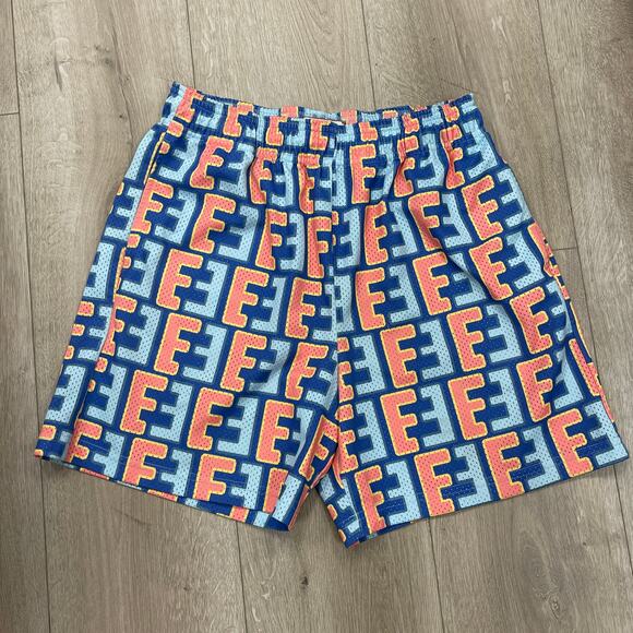 Eric Emanuel EE Pattern Basic Shorts Blue Pink Size Large L B6